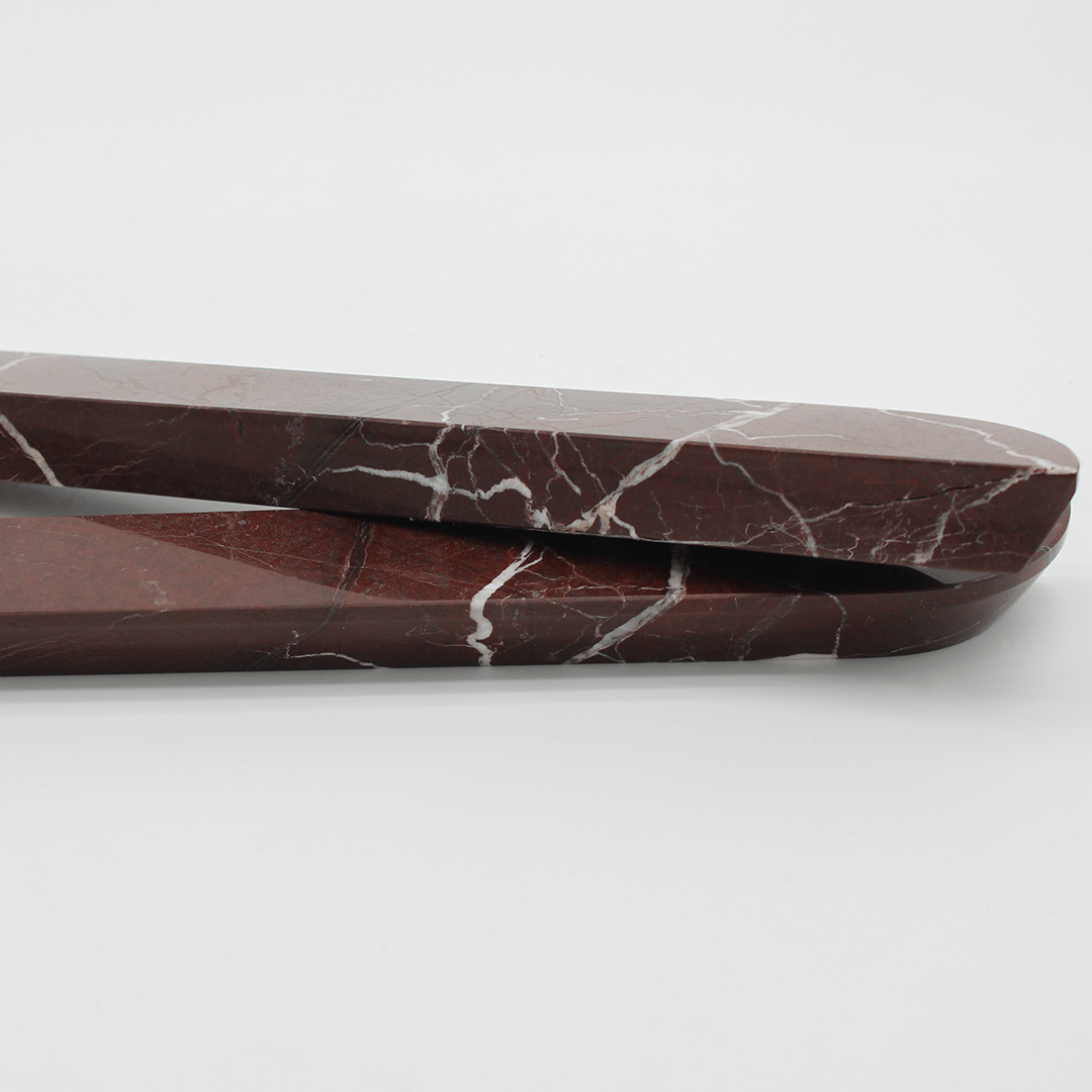 Stone Cabinet Pull in Rosso Levanto | Zephra