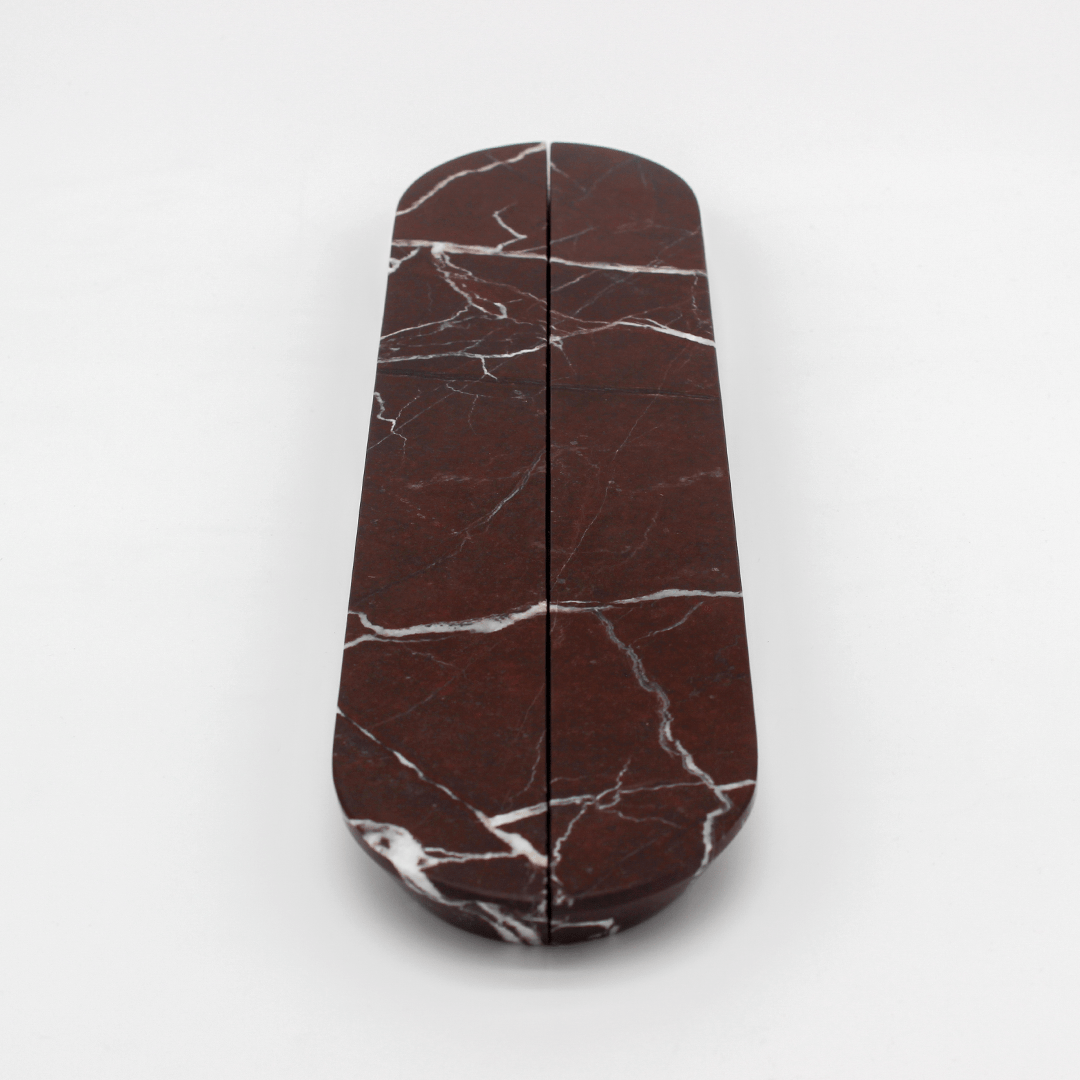 Stone Cabinet Pull in Rosso Levanto | Zephra