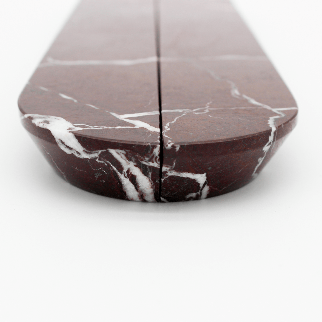 Stone Cabinet Pull in Rosso Levanto | Zephra