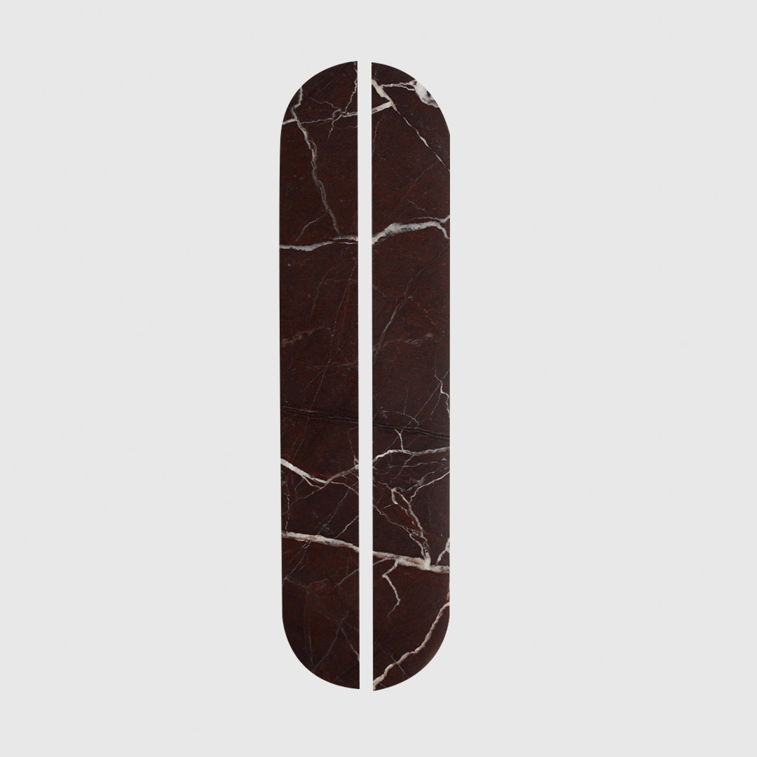 Stone Cabinet Pull in Rosso Levanto | Zephra