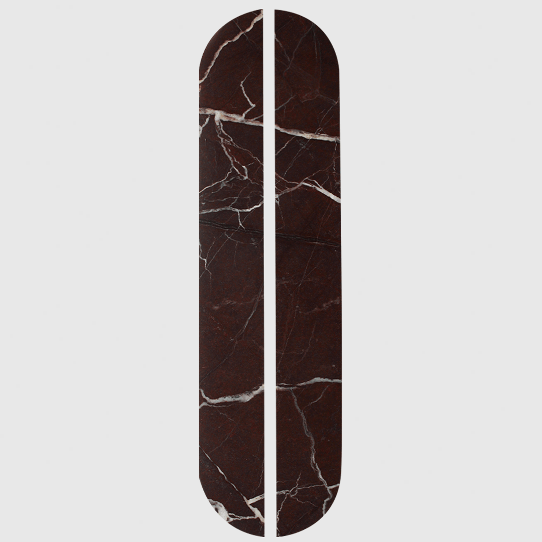 Stone Cabinet Pull in Rosso Levanto | Zephra