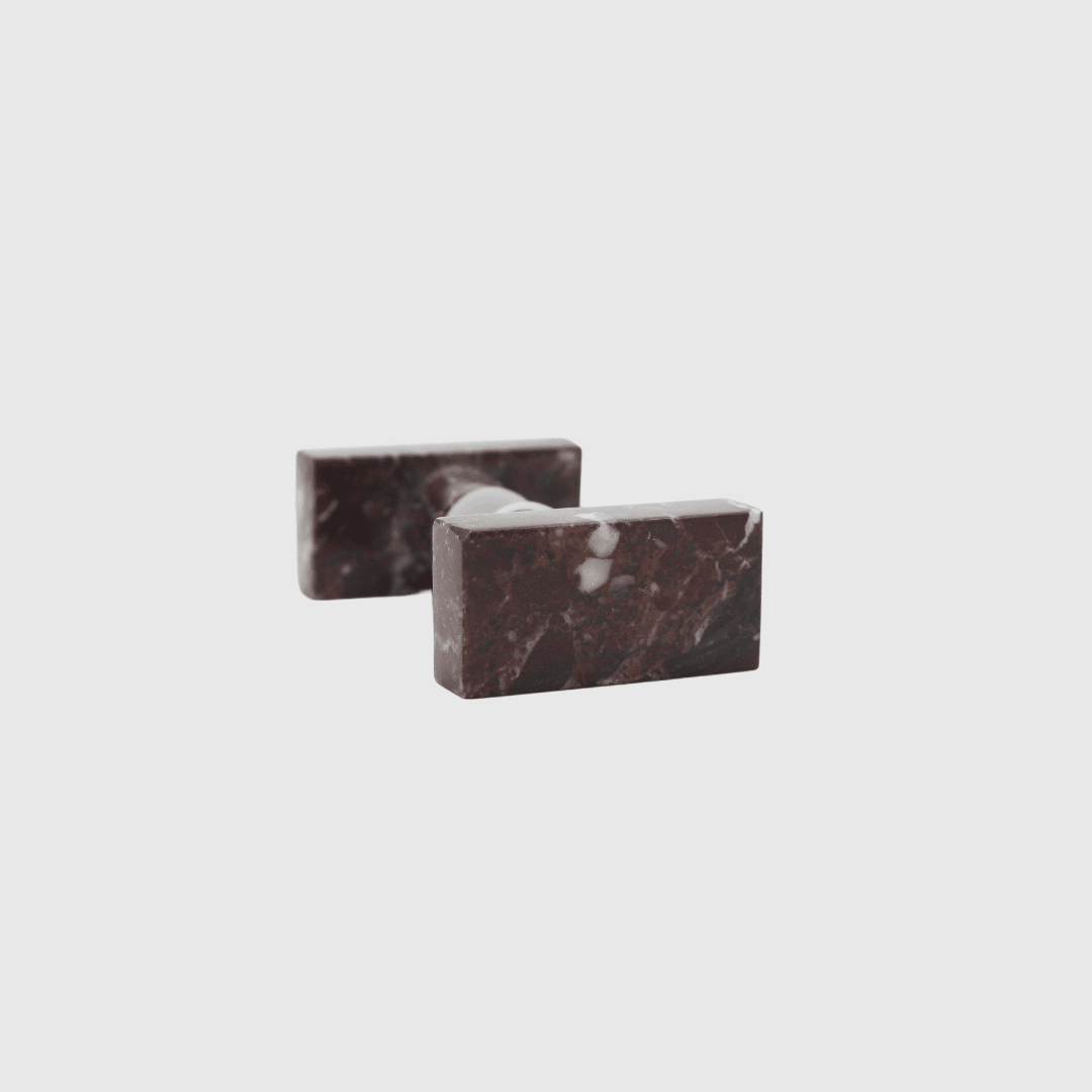 Rosso Levanto - Stone Rectangular Shower Screen Knob