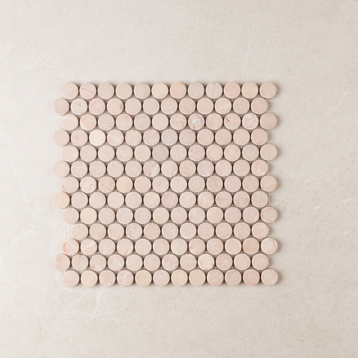 Rosso Penny Round Tumbled 23mm Mosaic