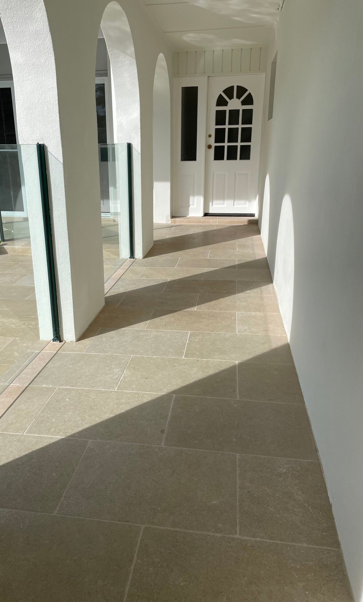 Sienna Earth Limestone Natural Stone Tile in Siena Earth, Tumbled and Acid Washed finish