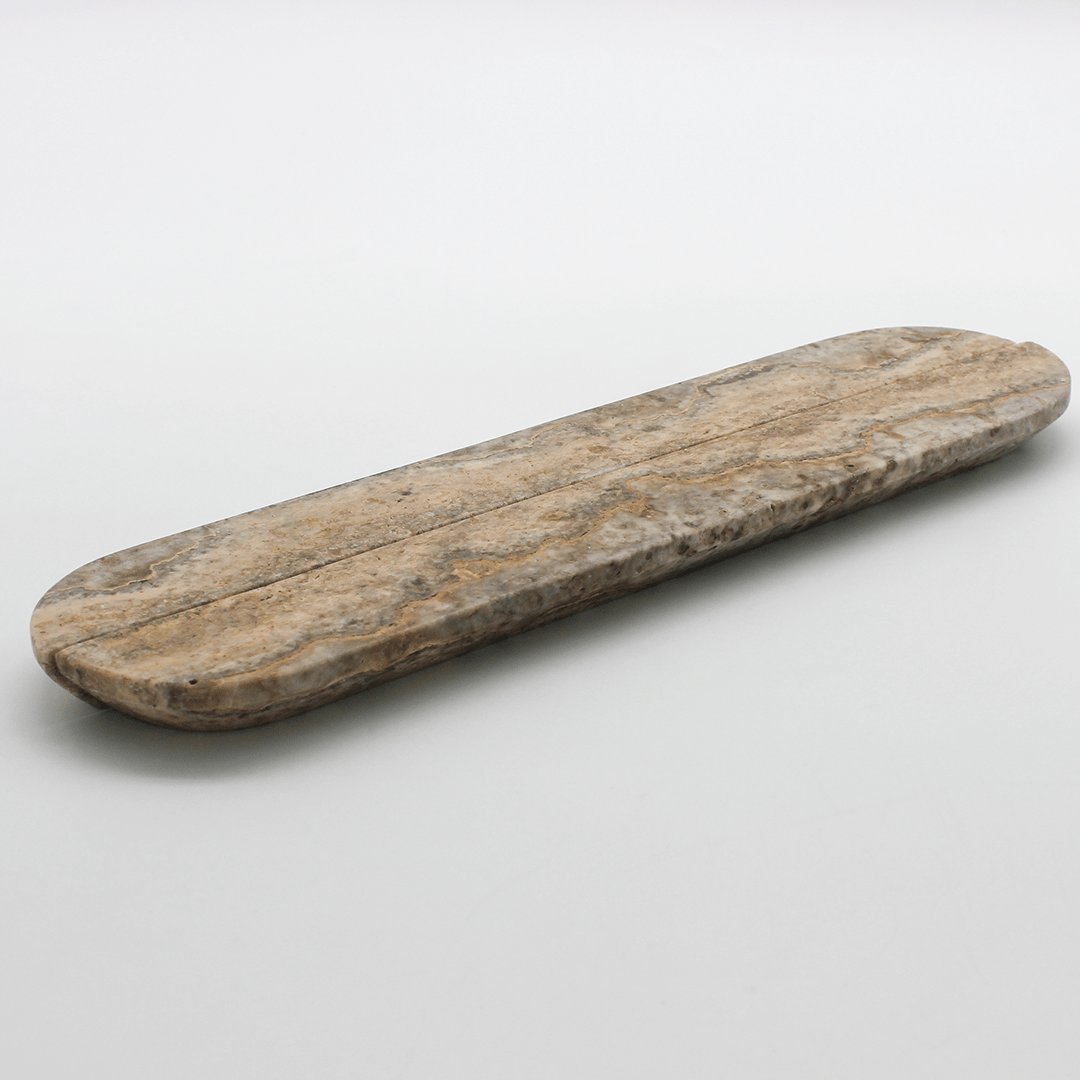 Stone Cabinet Pull in Silver Travertine | Zephra