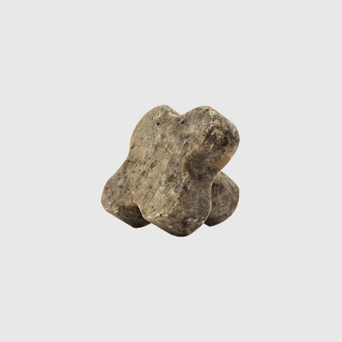 Stone Clover Cabinet Knob in Silver Travertine | Zephra #Finish_Silver Travertine