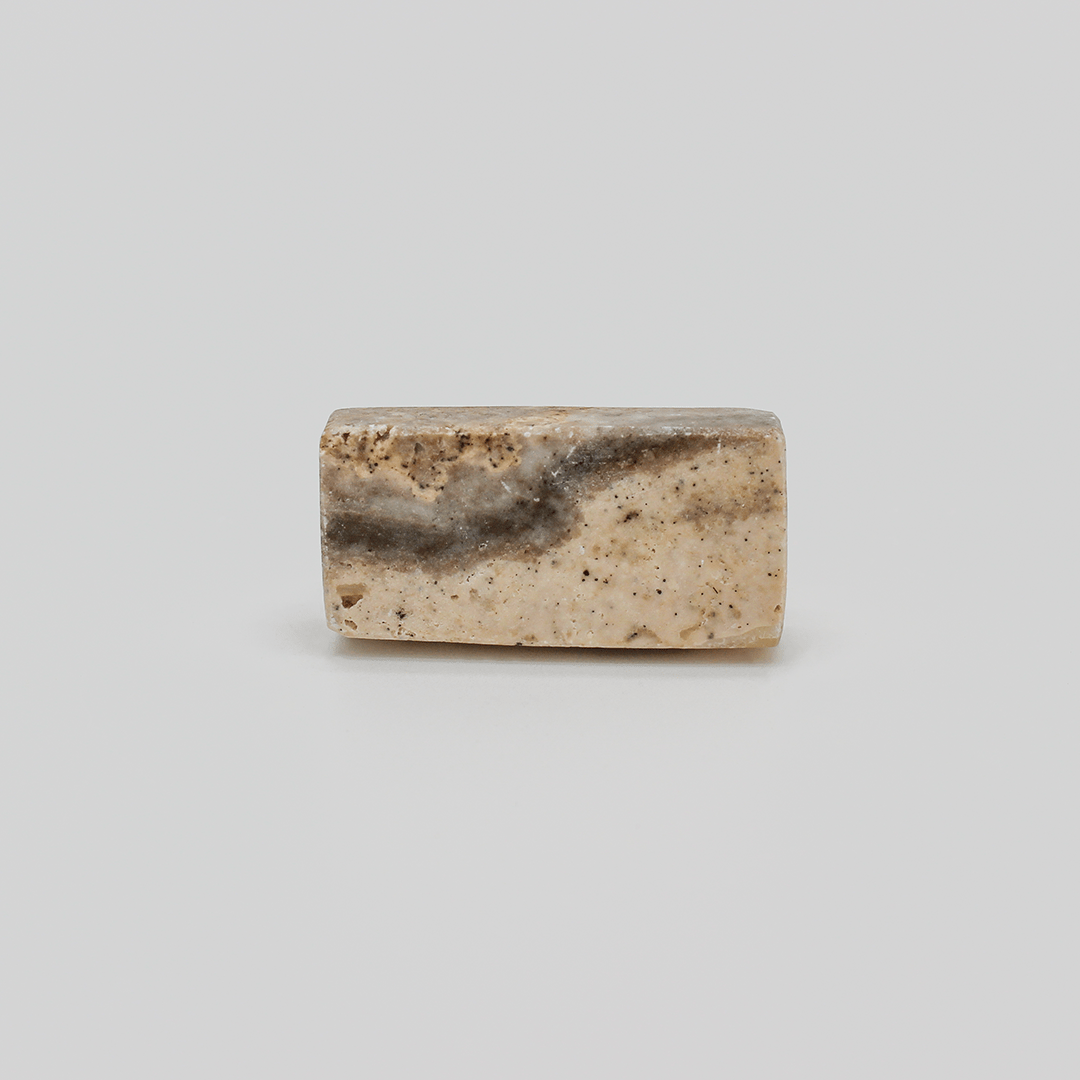 Stone Rectangular Cabinet Knob in Silver Travertine | Zephra