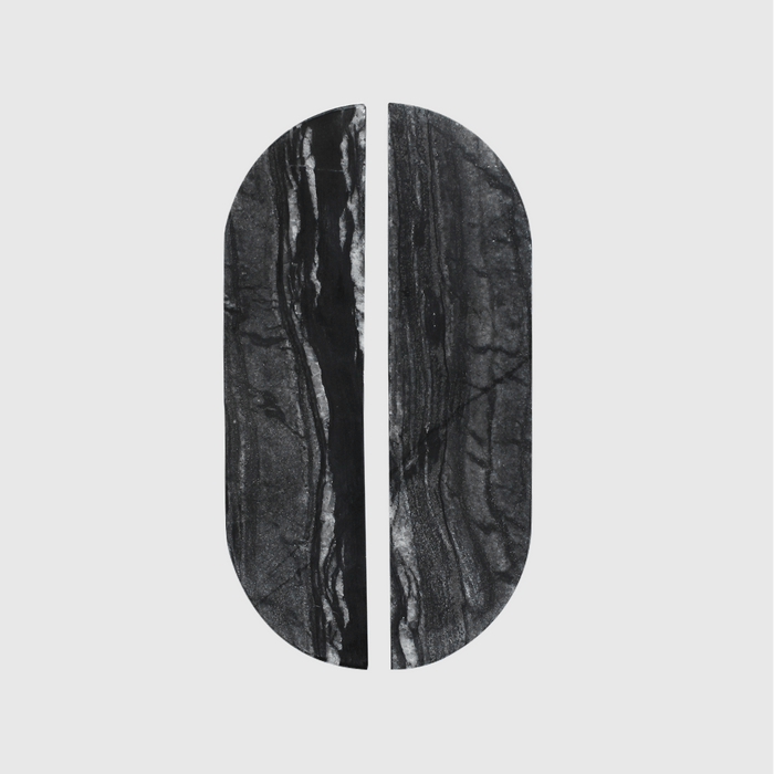 Stone Cabinet Pull in Silver Wave Marble | Zephra #Finish_Silver Wave Marble