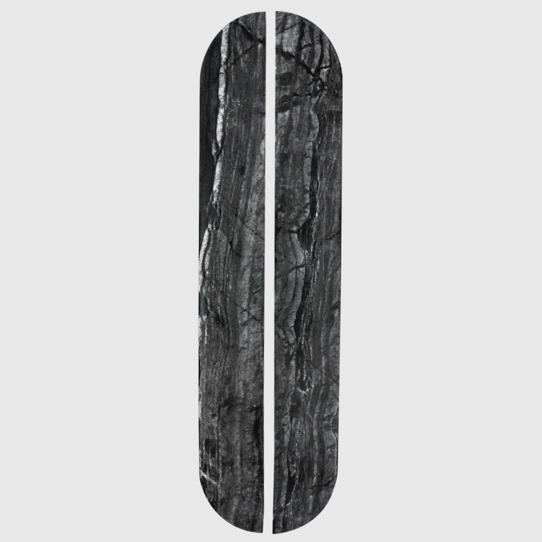 Stone Cabinet Pull in Silver Wave Marble | Zephra