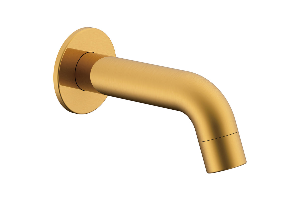 Soul Mini Wall Spout in Brushed Brass | ADP