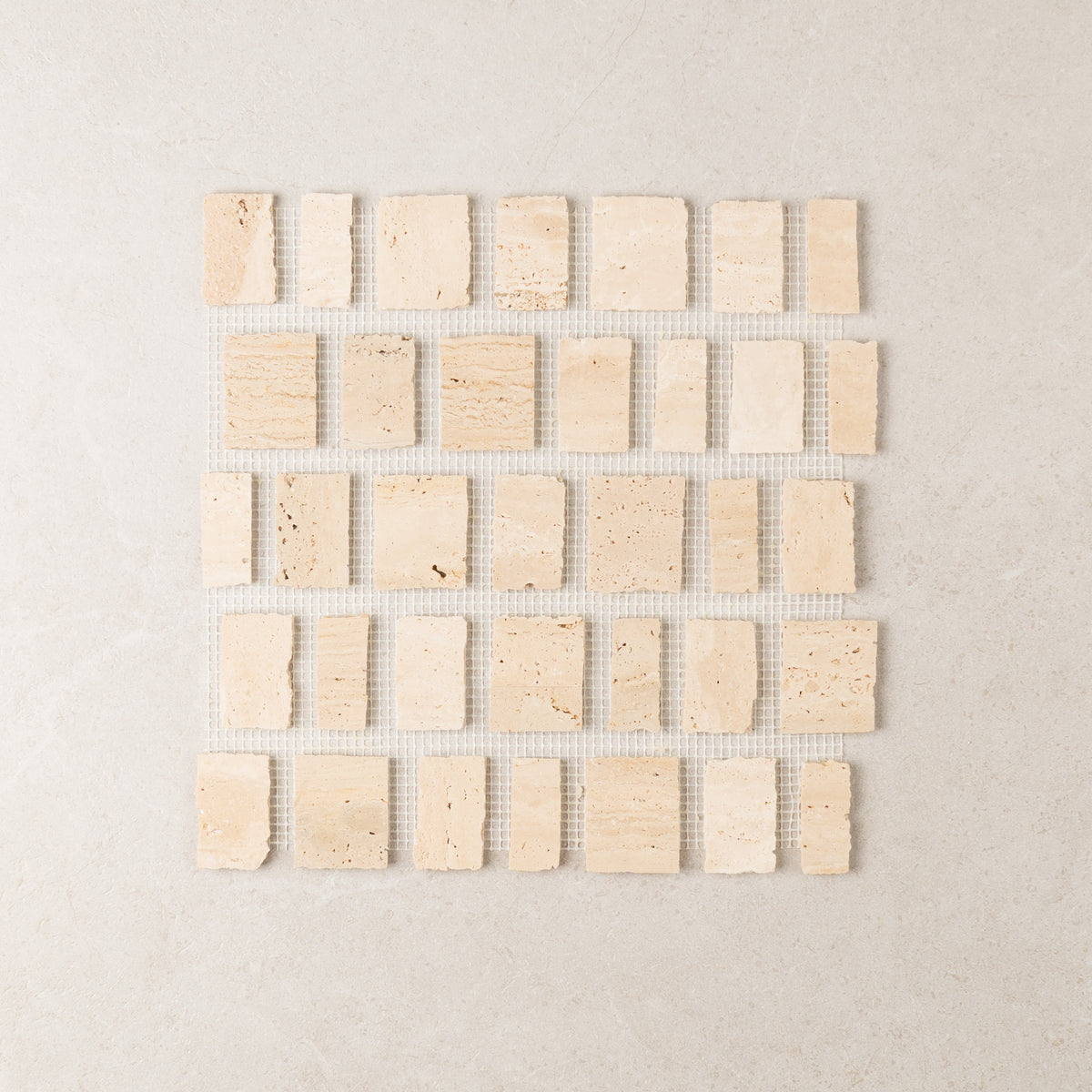 Travertine Split Edge Mosaic | Tumbled & Honed Natural Stone