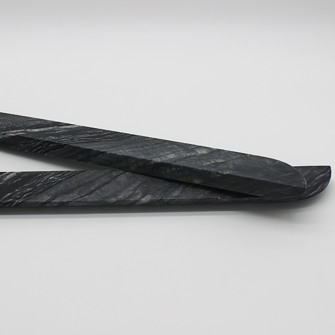 Stone Cabinet Pull in Silver Wave Marble | Zephra