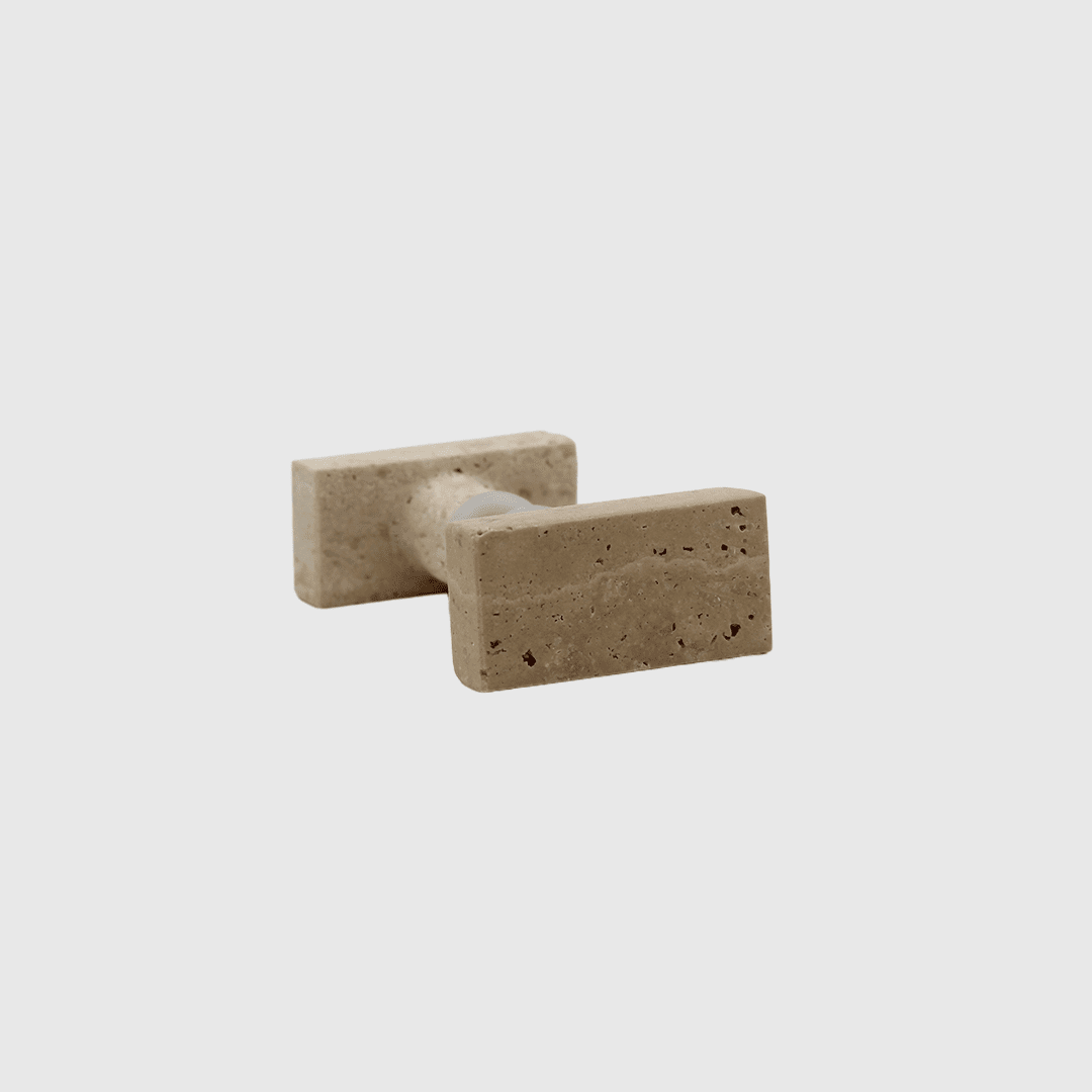 Travertine - Stone Rectangular Shower Screen Knob