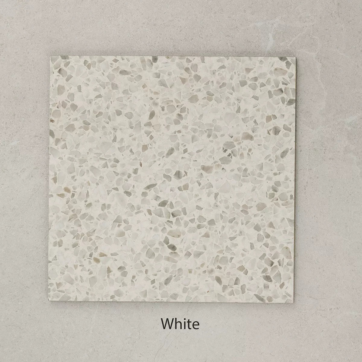 Bondi Terrazzo Look Floor & Wall Tiles in White, Matt finish