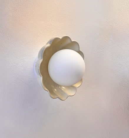 Lunara Bloom Wall Sconce Light in White #Colour_White