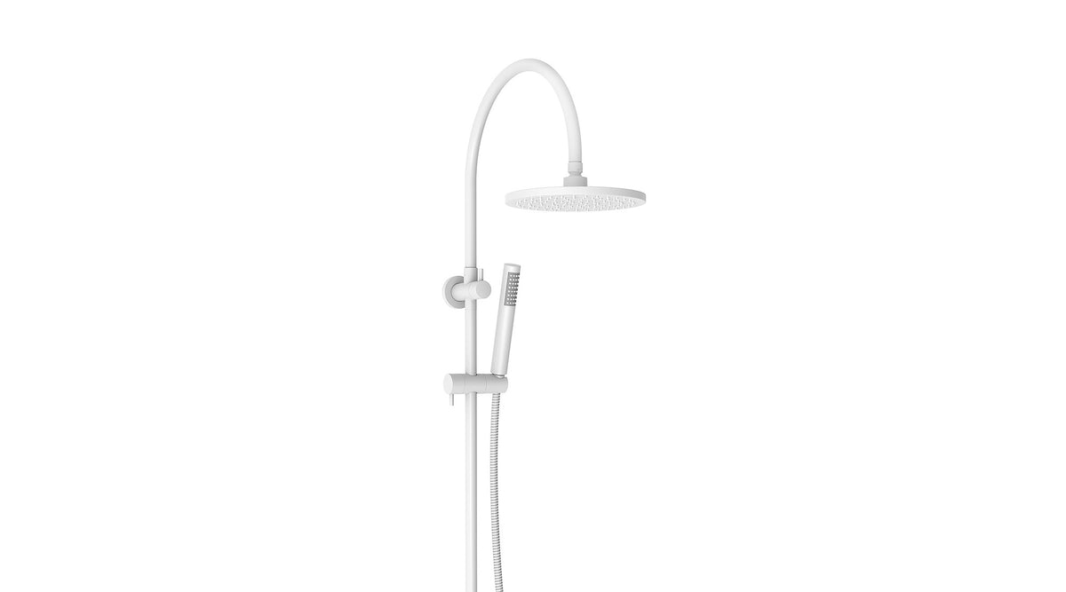 Soul Slimline Gooseneck Shower Set in Matte White | ADP