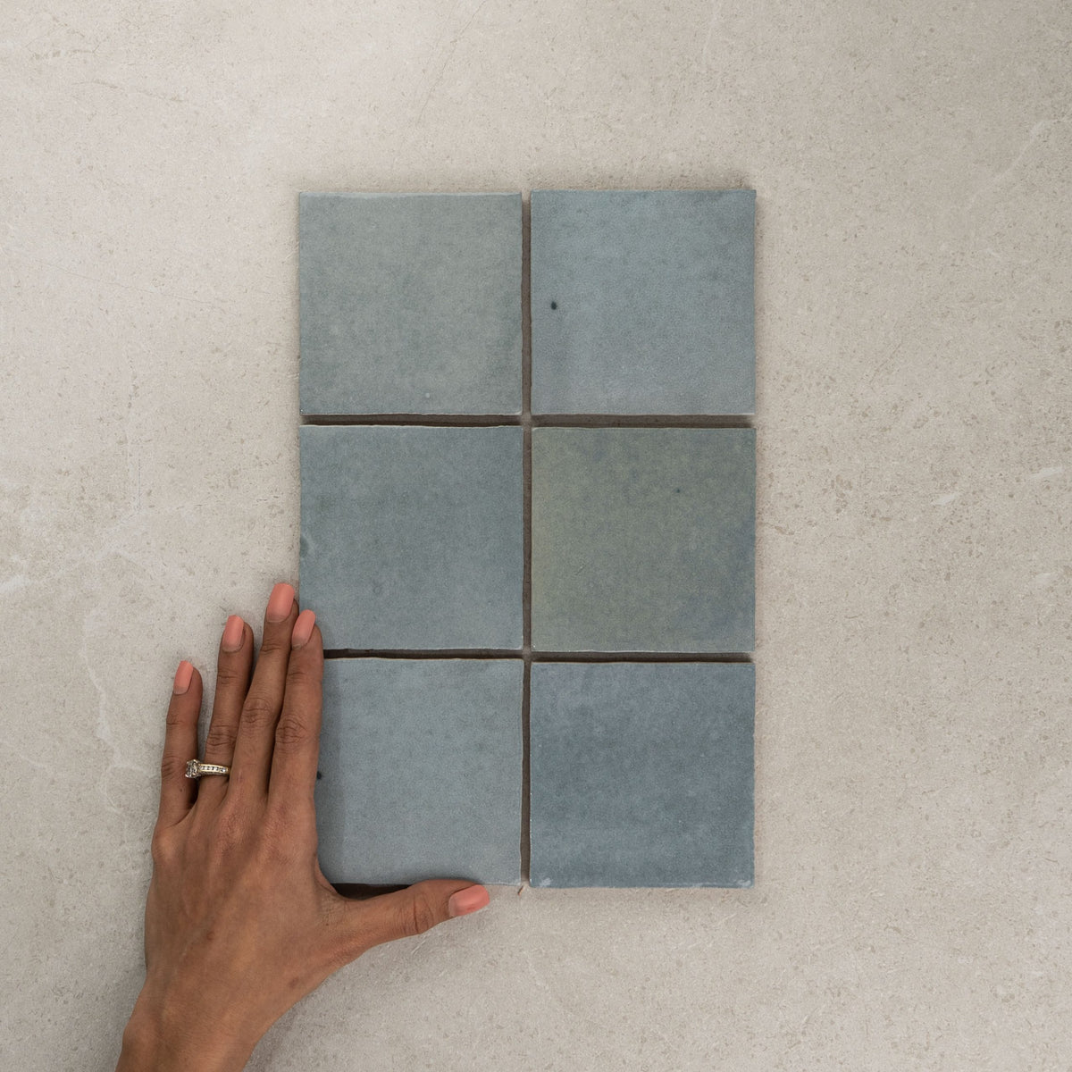 Zellige Italian Wall Tile in Cielo, Gloss finish