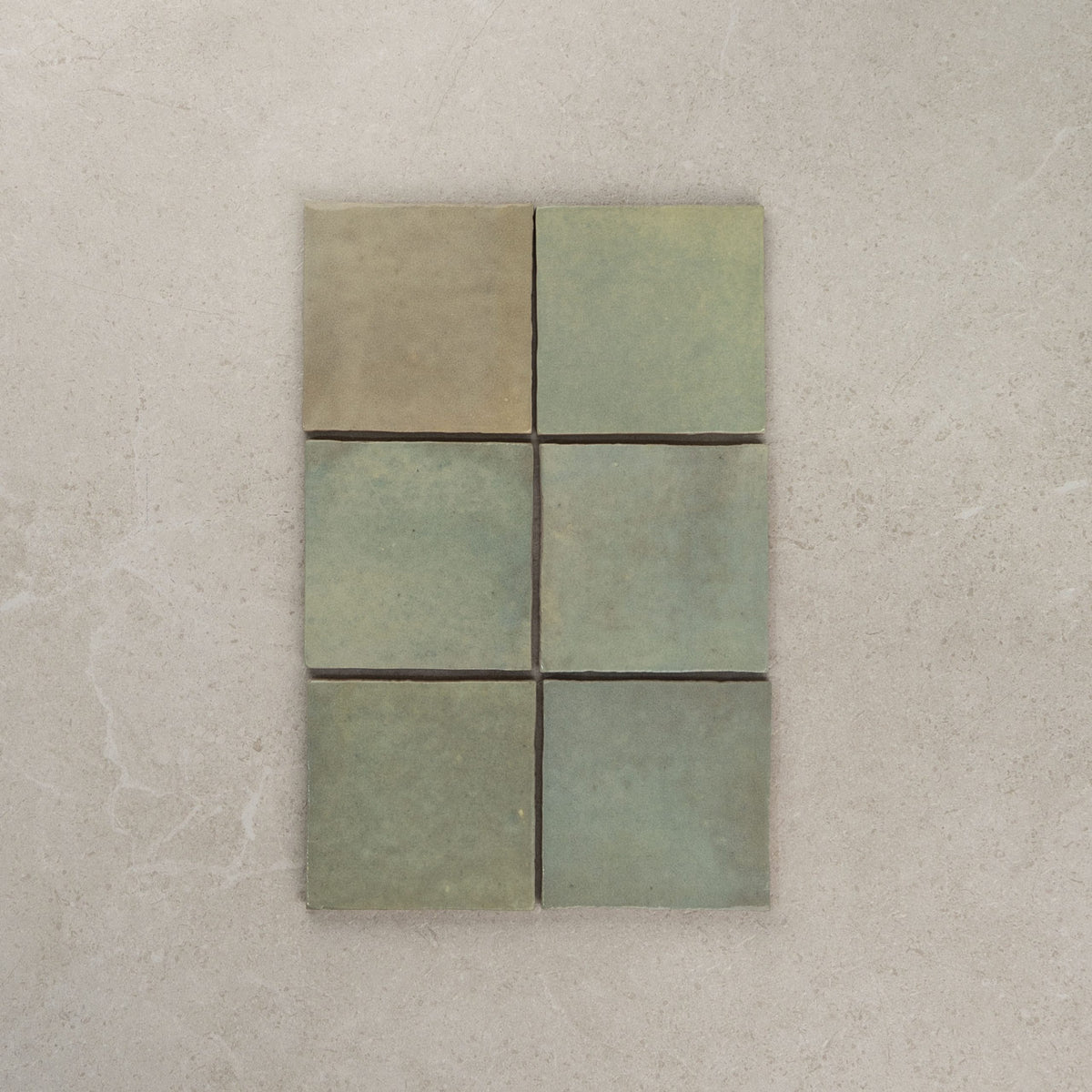 Zellige Italian Wall Tile in Salvia, Gloss finish