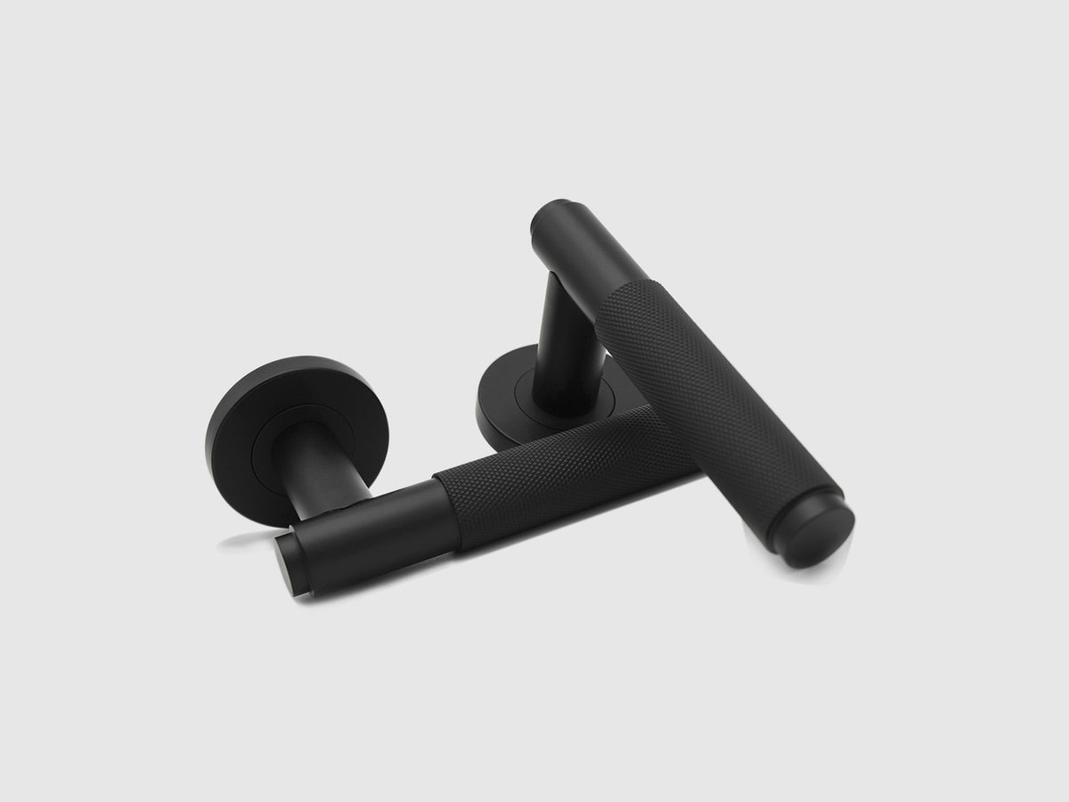 Zephra door handle levers in Matte Black