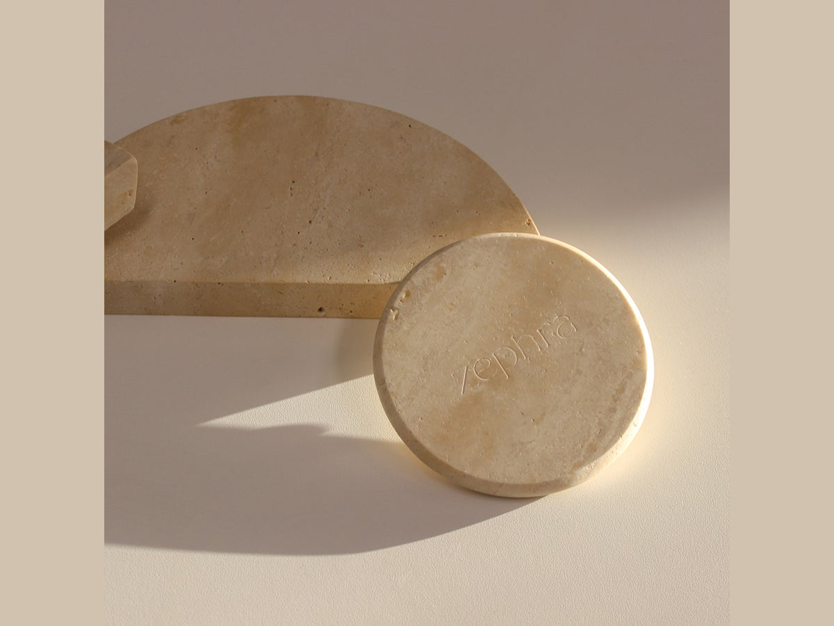 Zephra travertine and natural stone hardware samples