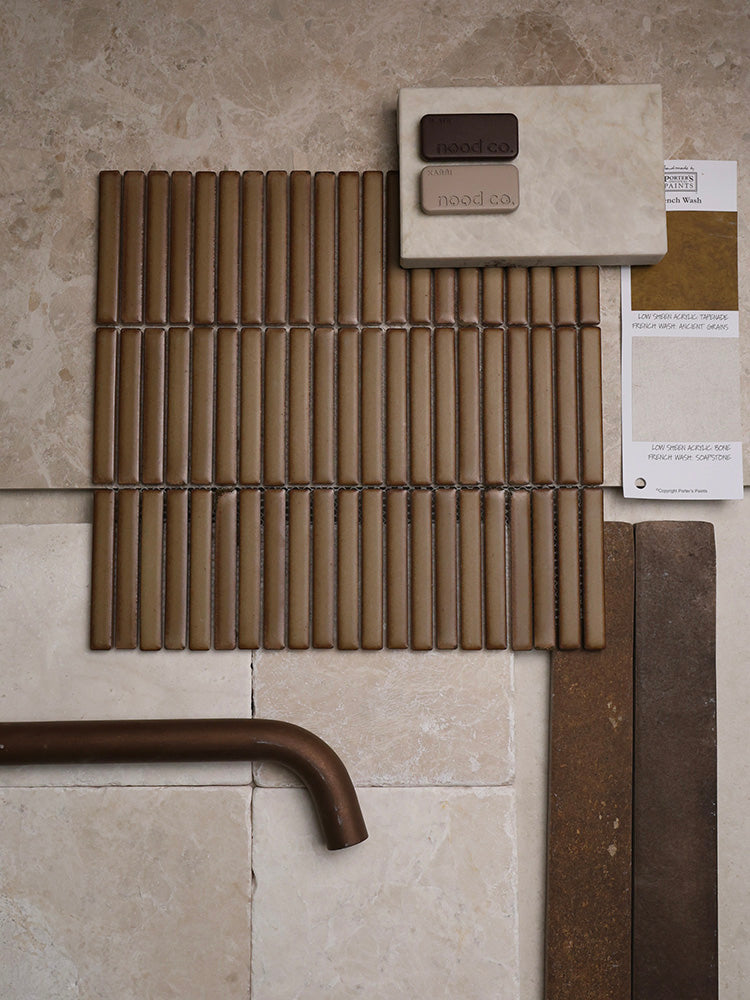 Brown Clay Matt Kit Kat Mosaic Tile