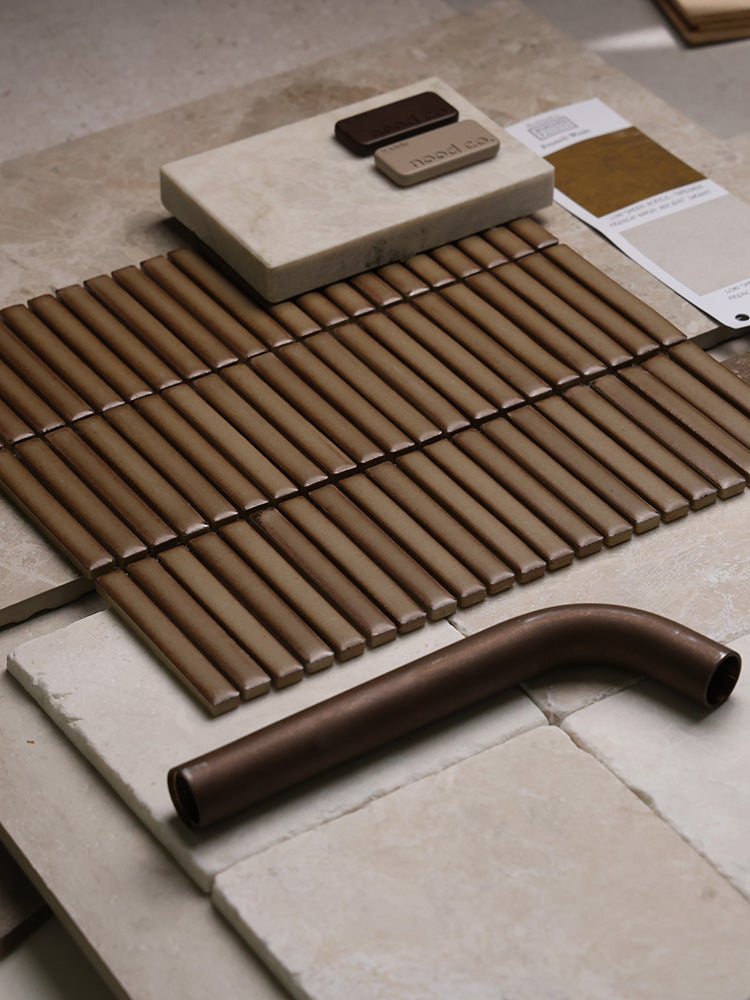 Brown Clay Matt Kit Kat Mosaic Tile