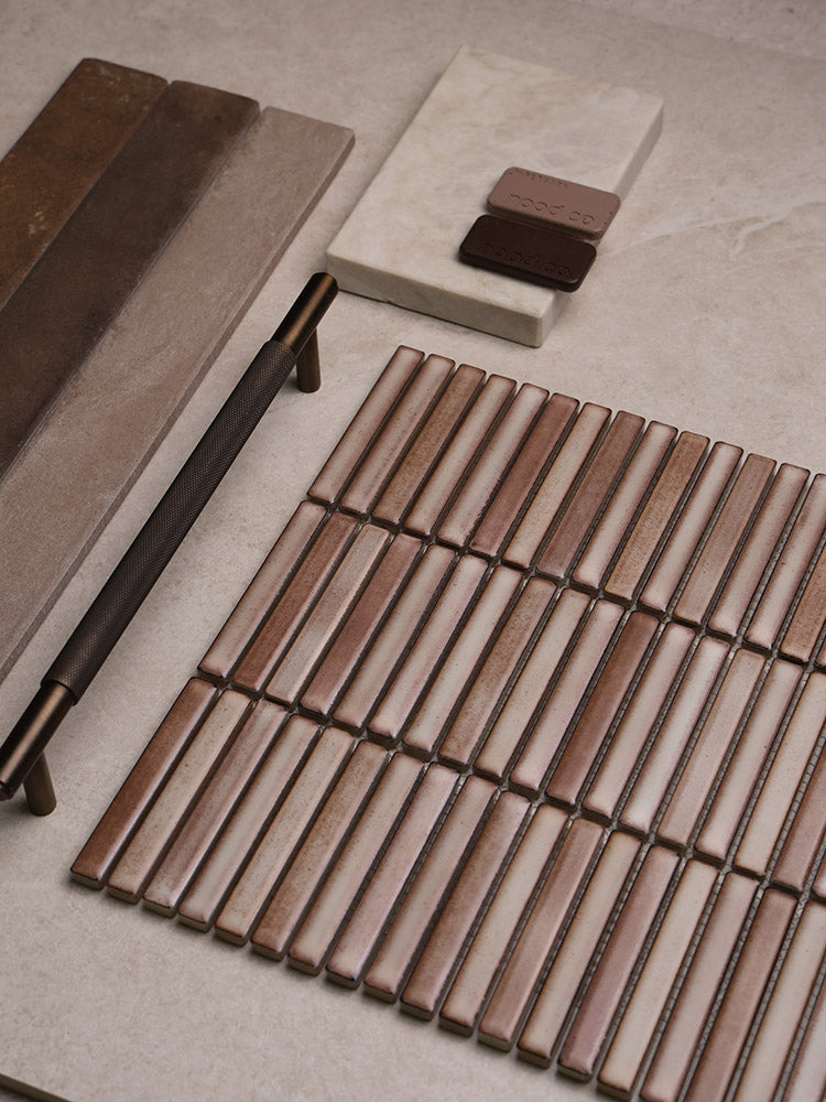 Beige Clay Matt Kit Kat Mosaic Tile