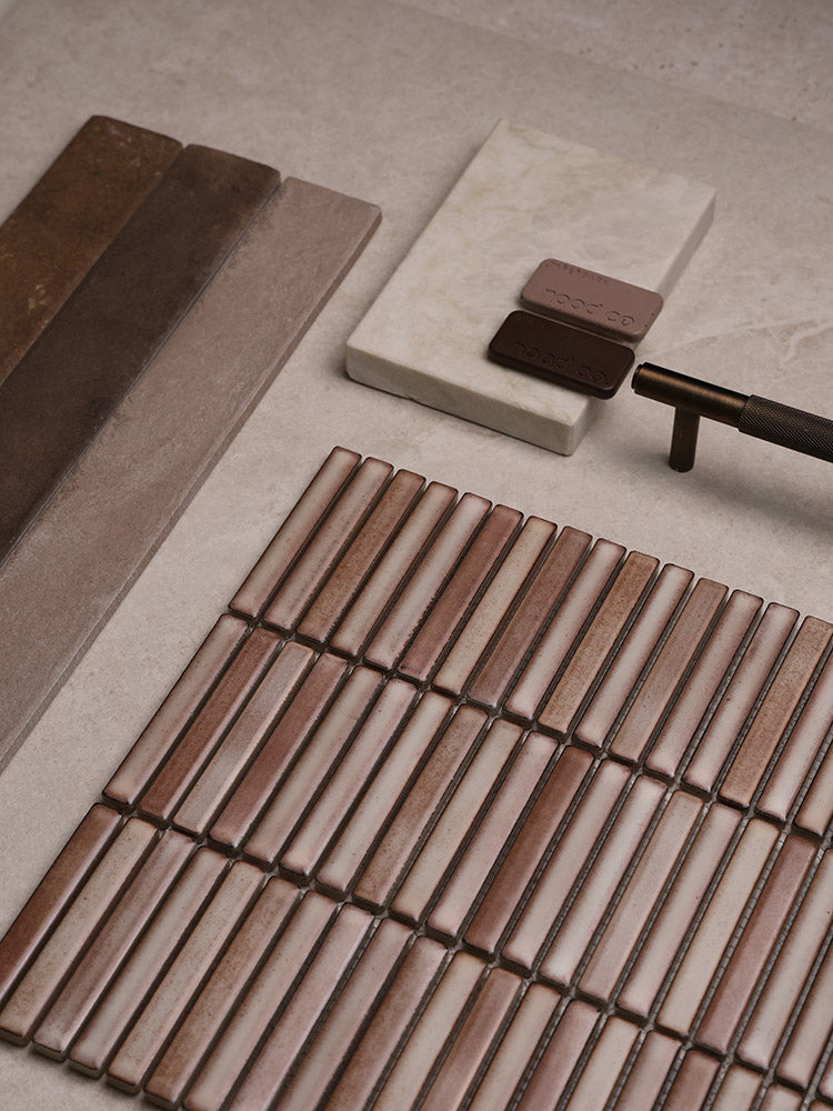 Beige Clay Matt Kit Kat Mosaic Tile