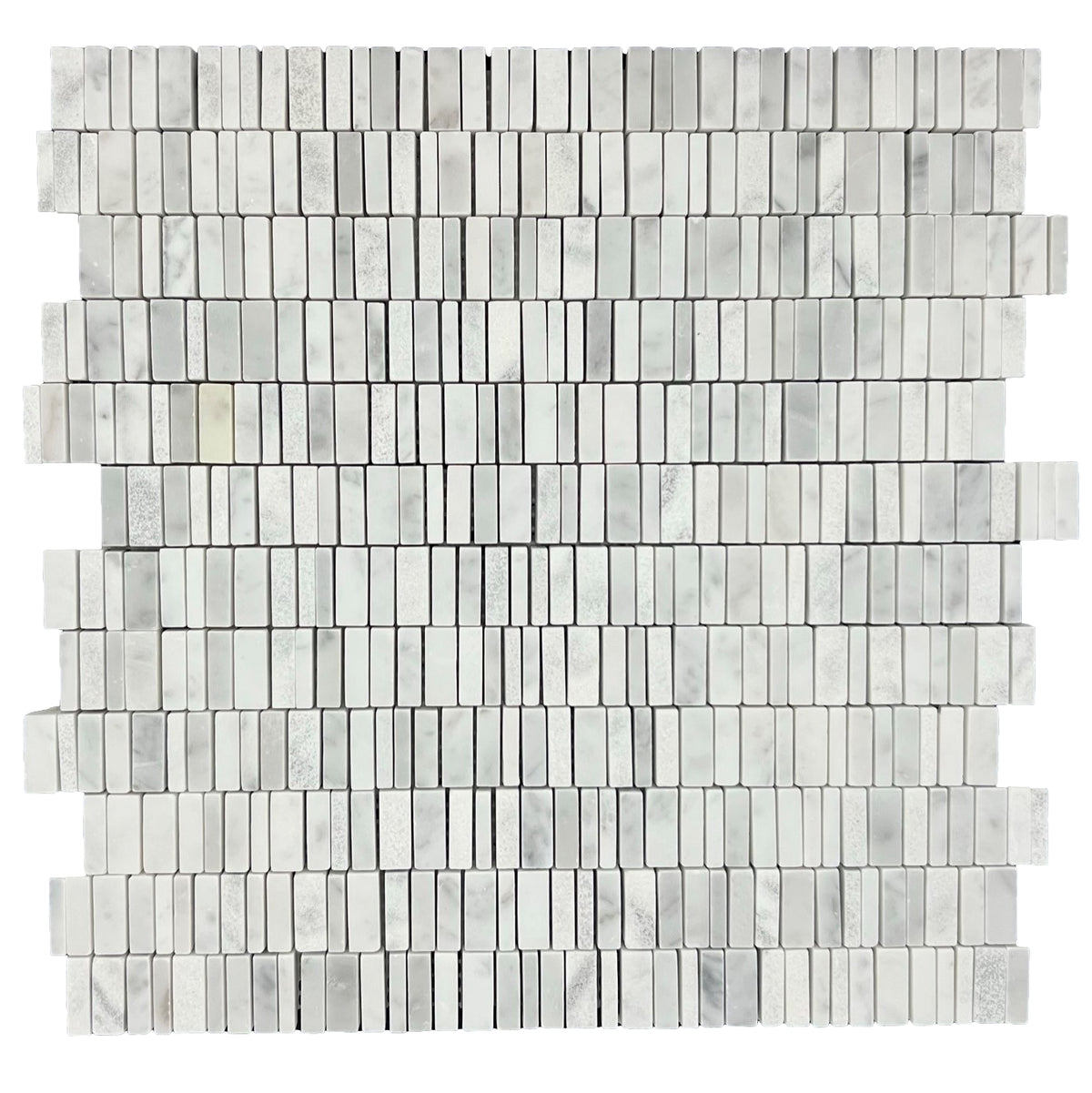 Carrara Interlock Marble Mosaic | Polished Natural Stone