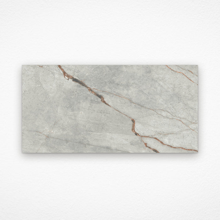 Grey Roots Marble Look Italian Porcelain Floor & Wall Tile