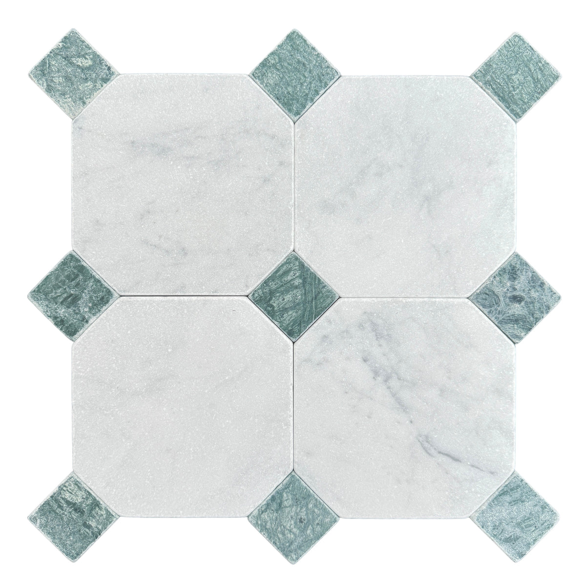 Verde Square Marble Tile & Mosaic | Tumbled Natural Stone