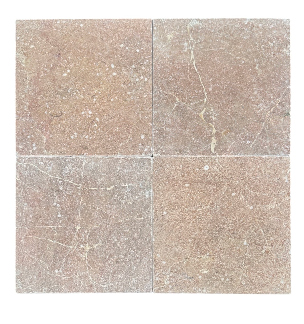 Rosa Murcia Square Marble Tile | Tumbled Natural Stone