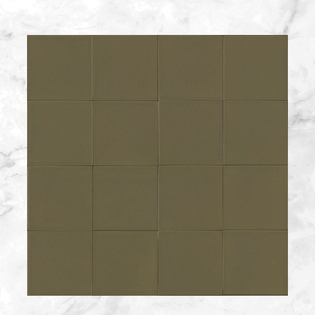 Confetto Series Porcelain Subway Tiles in Kaki, Matt finish