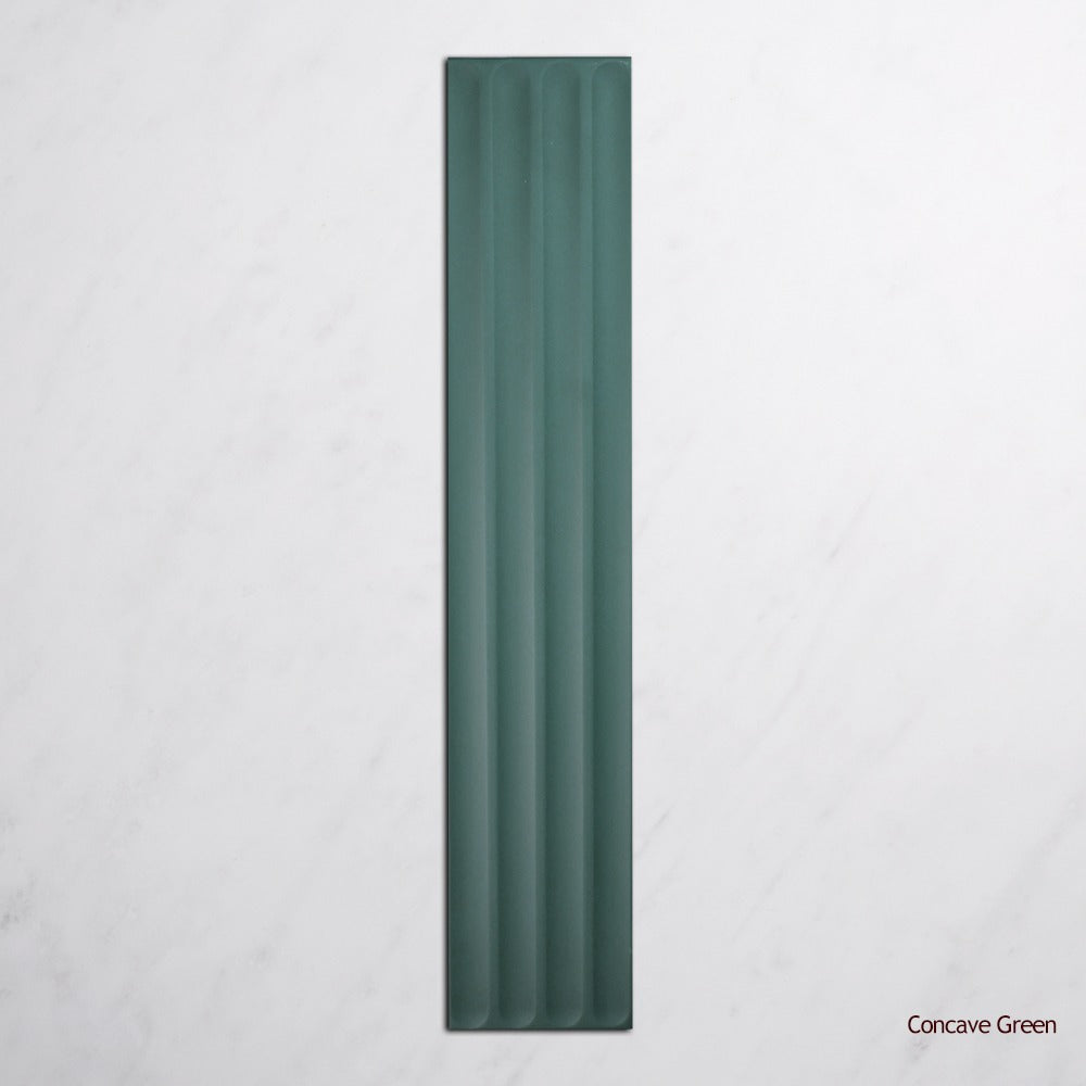 Plinto Spanish Feature Wall Tile 107 x 542 mm in Green, Matt finish