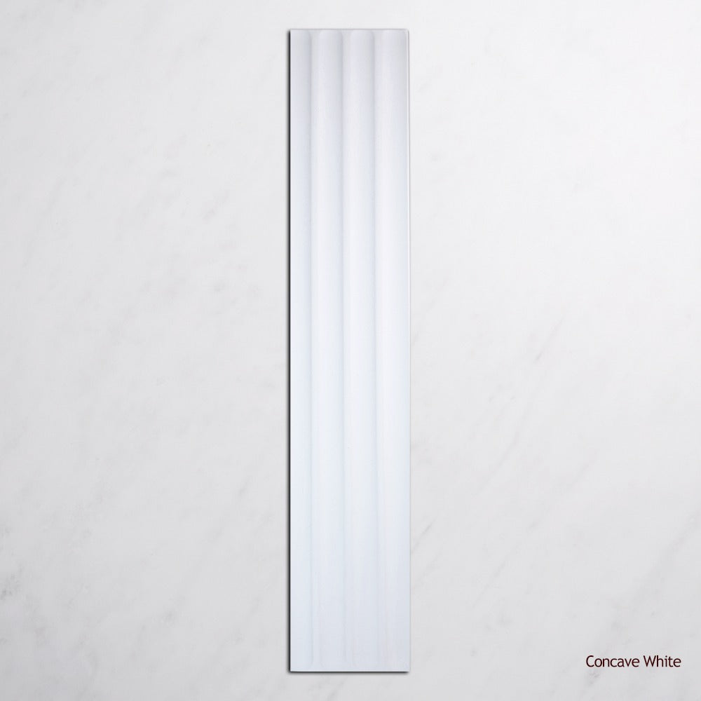 Plinto Spanish Feature Wall Tile 107 x 542 mm in White, Matt finish