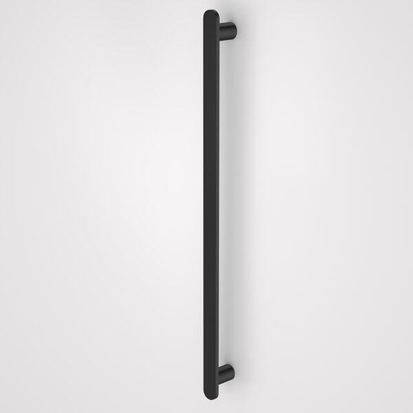 Urbane II Heated Towel Rail - Vertical - Transformer not included in Matte Black | Caroma #Colour_Matte Black