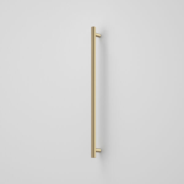 Liano II Heated Towel Rail - Vertical - Transformer not included in Brushed Brass | Caroma #Colour_Brushed Brass