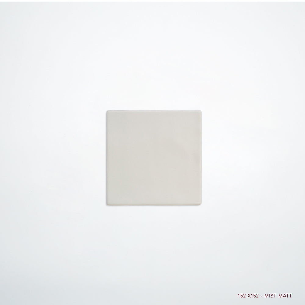 MANO Handmade Look Ceramic Tiles for Bathrooms & Kitchens in Mist, Matt finish