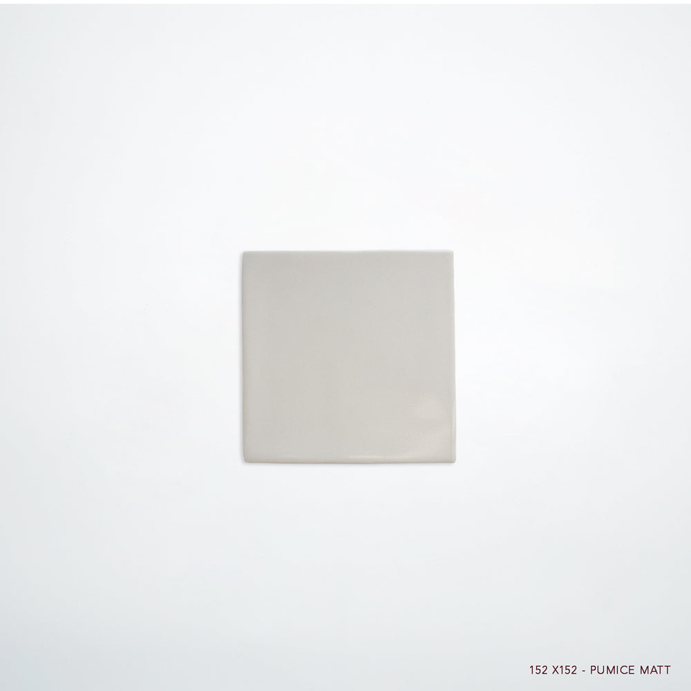 MANO Handmade Look Ceramic Tiles for Bathrooms & Kitchens in Pumice, Matt finish