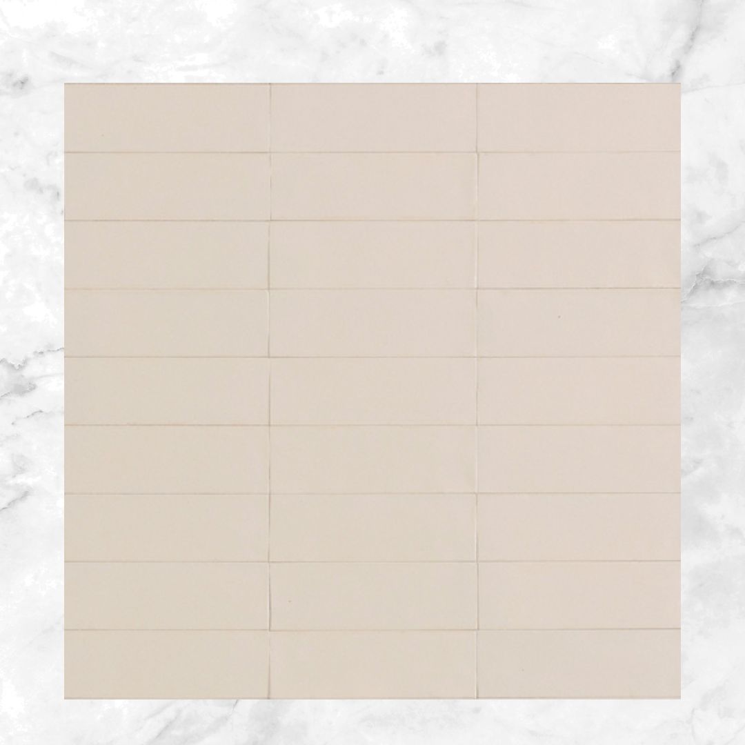 Confetto Series Porcelain Subway Tiles in Bone, Matt finish