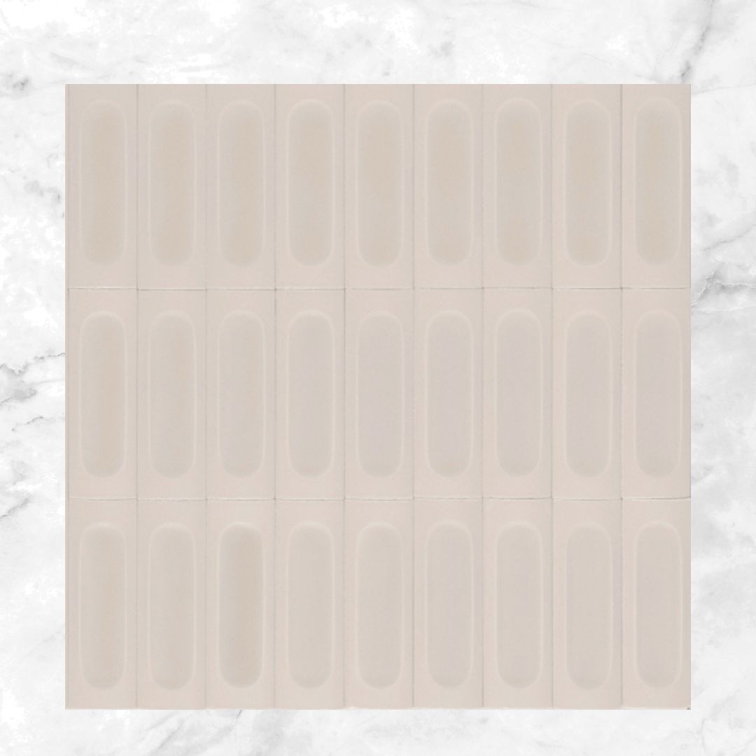 Confetto Series Porcelain Subway Tiles in Bone, 3D / Texture finish