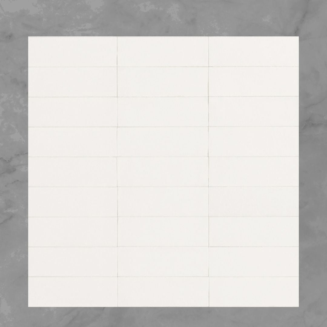 Confetto Series Porcelain Subway Tiles in Bianco, Matt finish