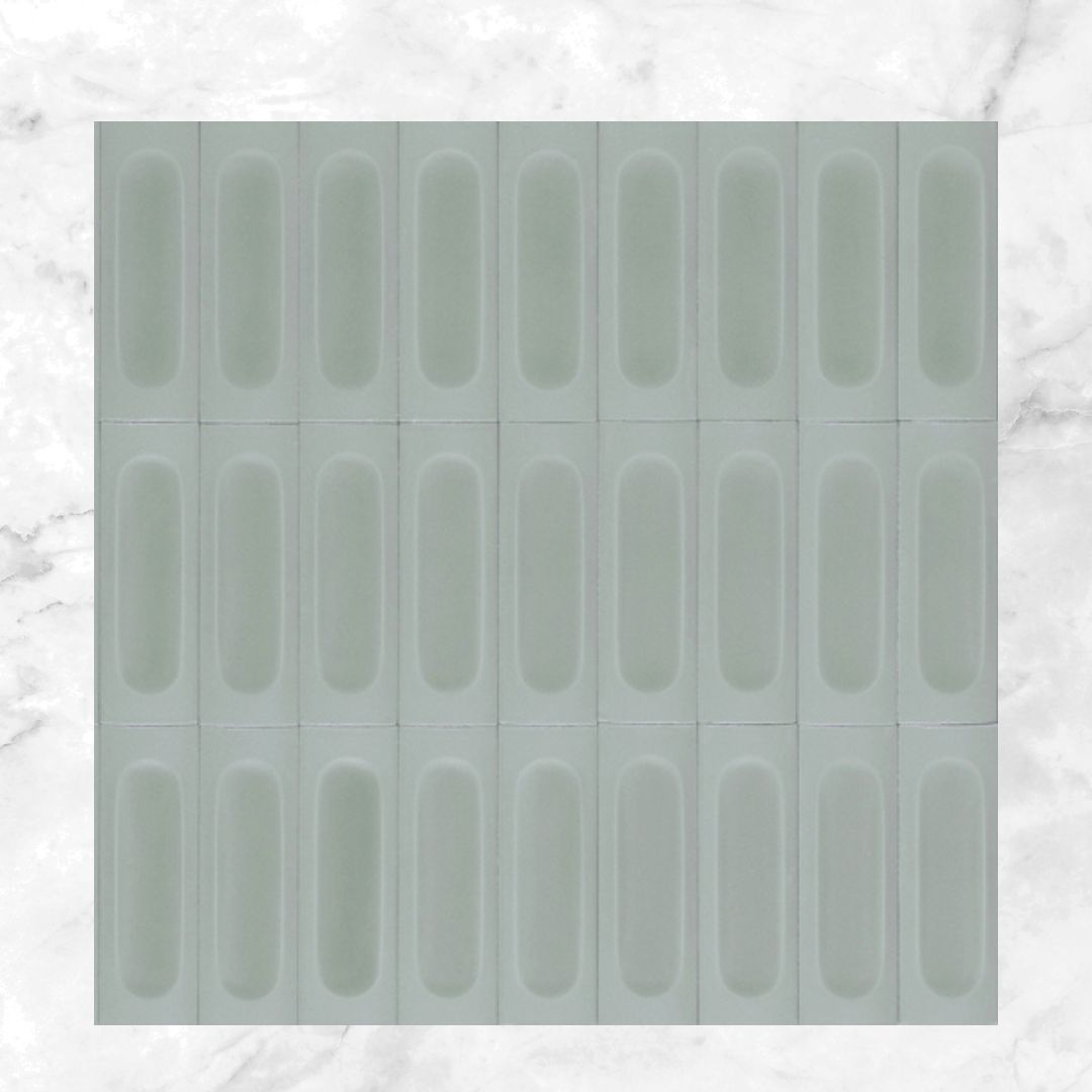 Confetto Series Porcelain Subway Tiles in Azzurro, 3D / Texture finish
