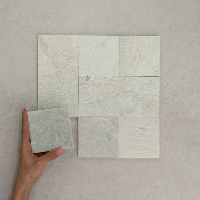 Mint Square Stone Tile 100x100mm – Honed finish