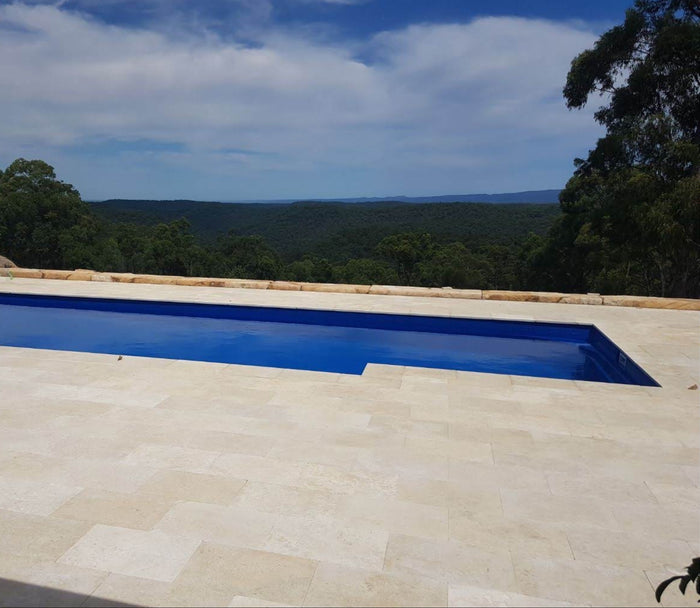 Crema Novelda Limestone Pool Coping