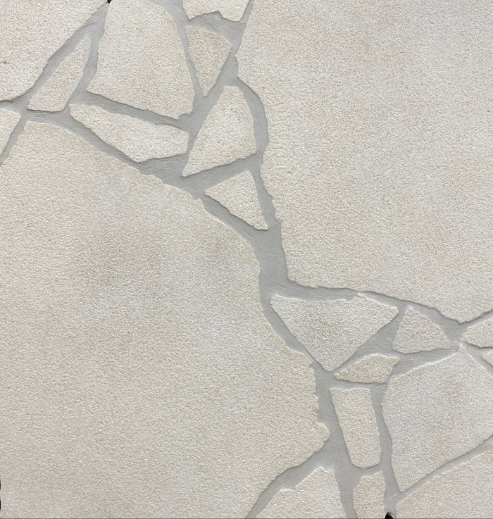 Coral Bush Hammered & Tumbled Limestone Crazy Pave