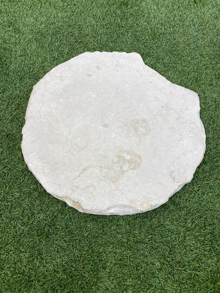 Crema Novelda Sandblasted & Tumbled Limestone Stepping Stone