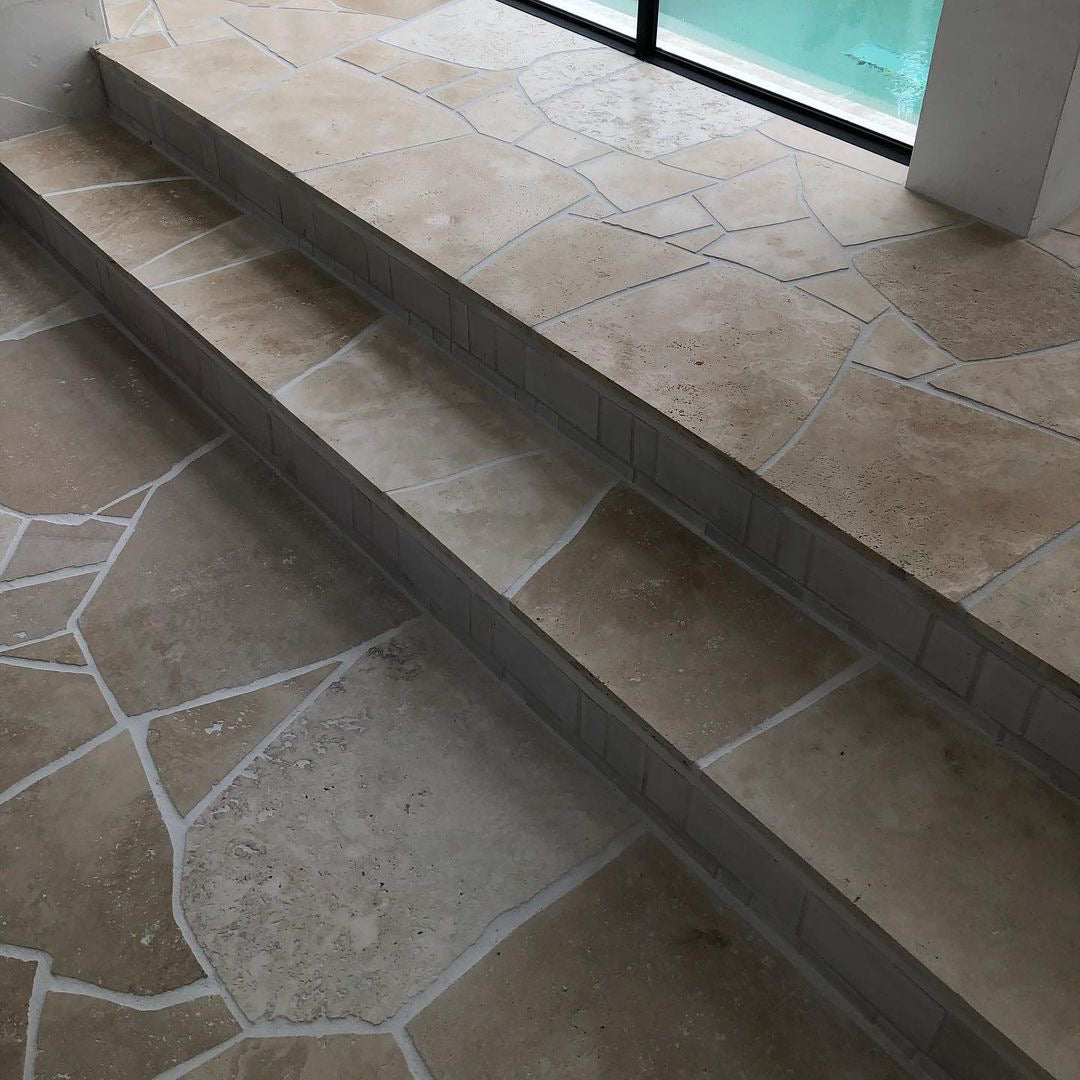 Travertine Classic Tumbled Crazy Pave