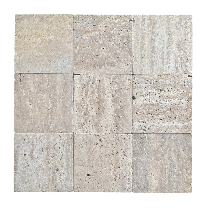 Travertine Square Tile & Mosaic | Tumbled Natural Stone