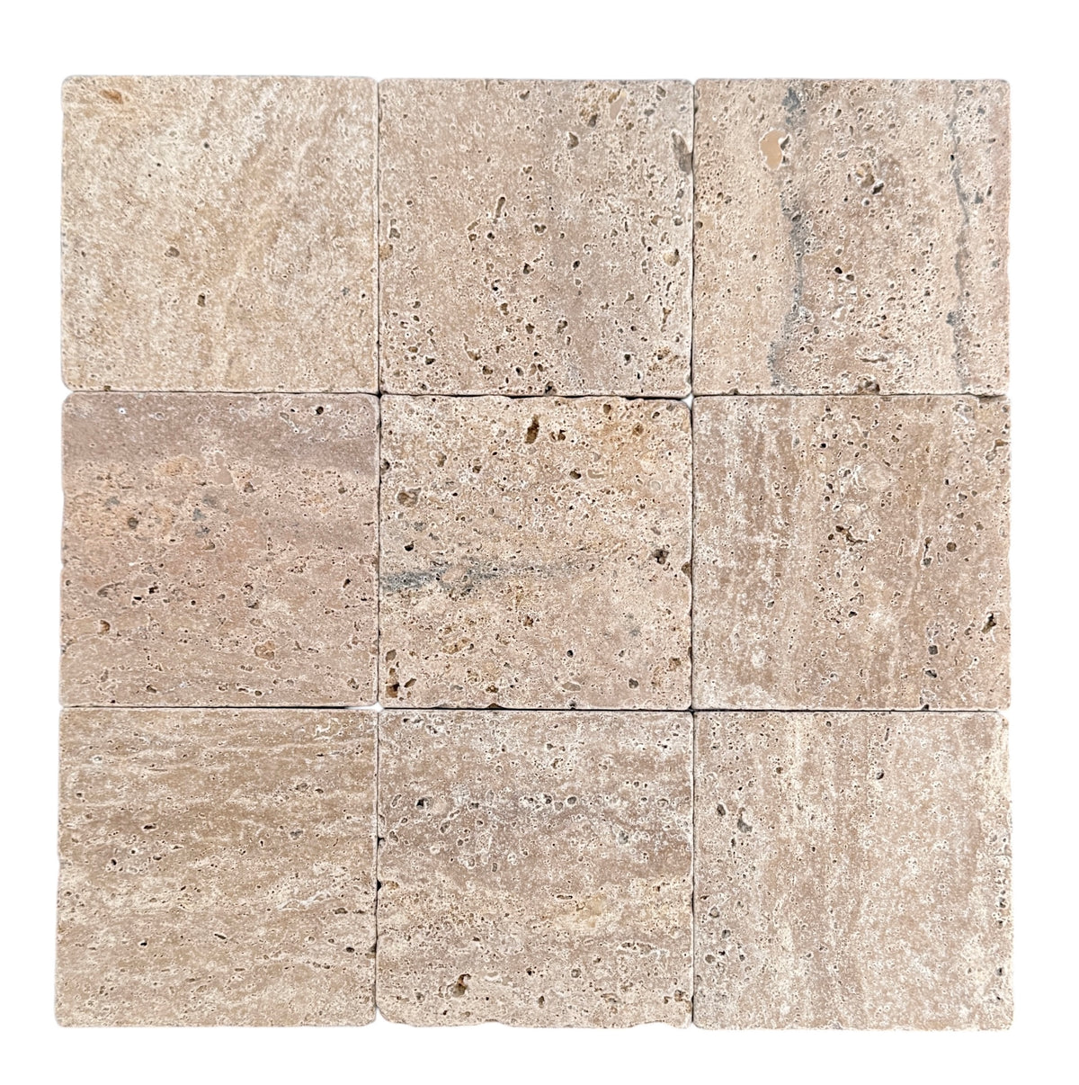 Travertine Square Tile & Mosaic | Tumbled Natural Stone